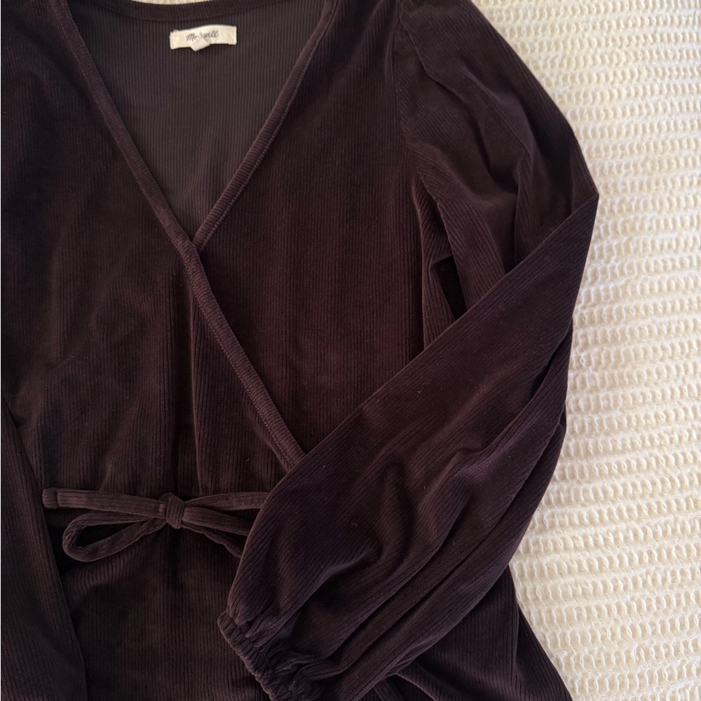 Madewell Deep Purple Ribbed Top - Picture 6 of 6